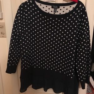 Blue polka-dot sweater
